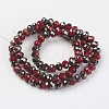 Electroplate Opaque Glass Beads Strands EGLA-A034-P4mm-P16-2