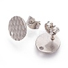 Non-Tarnish 304 Stainless Steel Ear Stud Findings STAS-O119-16A-P-1