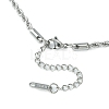304 Stainless Steel Rope Chain Necklace for Men Women NJEW-YW0001-19-2