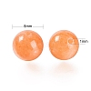 100Pcs 8mm Natural Peach Calcite Round Beads DIY-LS0002-27-3