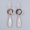 Natural Quartz Crystal Pendants Necklaces and Dangle Earrings Jewelry Sets SJEW-JS01025-6