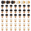 48Pcs 2 Colors Pearl Button Pins for Jeans BUTT-FG0001-38-1