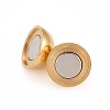 Round 304 Stainless Steel Magnetic Clasps with Loops STAS-N014-02-12mm-3