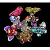 Kawaii Kid's Garment Accessories Transparent AB Color Acrylic Butterfly Sewing Shank Buttons X-PCA195Y-1