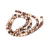 Natural Zebra Jasper Round Bead Strands G-M172-6mm-02-1-2