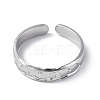 304 Stainless Steel Crescent Moon Open Cuff Ring for Women X-RJEW-C046-01P-2