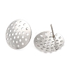 Non-Tarnish 304 Stainless Steel Stud Earring Findings STAS-R123-18B-P-2