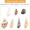140Pcs 2 Style Natural Shell Beads SSHEL-FH0001-08-5