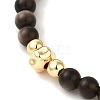 4mm Round Natural Silver Obsidian Beaded Bracelets BJEW-P318-03G-07-2