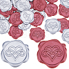 CRASPIRE 50Pcs 2 Styles Adhesive Wax Seal Stickers DIY-CP0009-10A-1