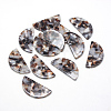 Cellulose Acetate(Resin) Semi Circle Pendants KY-S111B-A320-2