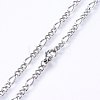Non-Tarnish 304 Stainless Steel Figaro Chain Necklaces NJEW-F227-03-01-2