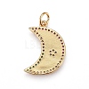 Brass Cubic Zirconia Pendant ZIRC-O031-09G-3