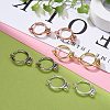 8Pcs 4 Colors Brass Clip-on Hoop Earring Converters Findings X1-KK-ZZ0001-12-4