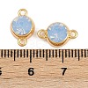 Brass Pave Cubic Zirconia Connector Charms KK-H078-06G-01-3