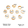 10Pcs 10 Styles Alloy Cuff Toe Rings FS-WGB499F-01-2