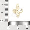 Brass Pave Clear Cubic Zirconia Flower Links Connector Charms LS-KK-Z061-02G-02-3