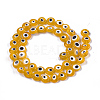 Handmade Evil Eye Lampwork Beads Strands X-LAMP-S191-02B-01-1
