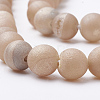 Electroplate Natural Druzy Geode Weathered Agate Beads Strands G-S284-8mm-09-3