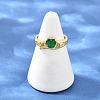 Mother's Day Brass Pave Cubic Zirconia Cuff Open Rings CU-CBACDF6-06G-3