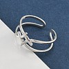 304 Stainless Steel Open Cuff Rings for Women RJEW-A079-04B-P-3