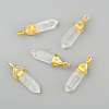 Natural Quartz Crystal Pointed Pendants G-G902-A12-1