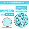 Olycraft 30Pcs Colored Glass Mosaic Tiles DIY-OC0009-45F-2