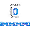 20Pcs Transparent Acrylic Quick Link Connectors OACR-TADJ0001-03J-2