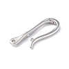 Rack Plating Brass Hook Clasps X-KK-E073-01P-2