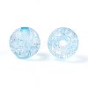 Transparent Crackle Acrylic Beads CACR-R008-8mm-07-2