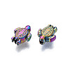 Rack Plating Rainbow Color Alloy Beads PALLOY-S180-343-4