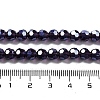 Electroplate Transparent Glass Beads Strands EGLA-A035-T6mm-A15-4