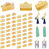 280Pcs Iron Ribbon Crimp Ends IFIN-CP0002-97S-1