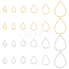   90Pcs 12 Style Teardrop Brass Linking Rings KK-PH0009-91-7