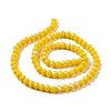 Electroplate Opaque Solid Color Glass Beads Strands EGLA-A034-P6mm-L02-2