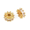 Brass Pave Clear Cubic Zirconia Beads CU-CBA6A75-20G-2