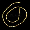 Faceted Rondelle Natural Green Garnet Beads Strands G-F289-40B-4