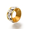 Brass Rhinestone Spacer Beads KK-M313-44E-2