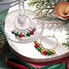 Christmas Brass Bell Wine Glass Charms AJEW-JO00257-2