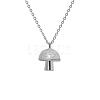 925 Sterling Silver Enamel Mushroom Pendant Necklaces JN1085B-1