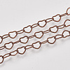 Soldered Brass Covered Iron Heart Chains CH-S125-04A-R-1