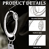 2Pcs 2 Colors Alloy Spring Gate Rings FIND-ME0003-44B-3