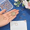 Alloy Open Back Bezel Pendants FIND-WH0111-887RG-3
