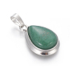 Natural Green Aventurine Pendants G-L512-C06-2