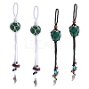 12Pcs Wing Braided Nylon Cord Macrame Pouch Pendant Decorations AJEW-SW00009-04-1
