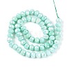 Anti-Tarnish Electroplate Rondelle Glass Beads Strands EGLA-T021-8mm-17-04-3