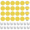 24 Bags Flat Round Cloth Cap Nail Buttons BUTT-BC0001-21D-1