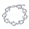 Brass Apple Link Bracelets BJEW-BB17101-1