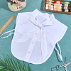 Polyester & Cotton & Nylon Detachable Shirt Collar AJEW-WH0643-161-5