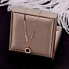 304 Stainless Steel with Black Acrylic Roman Numerals Flat Round Pendant Necklaces FS-WG7B842-01-1